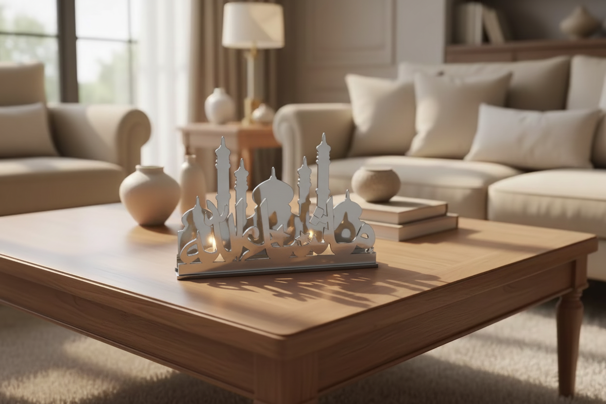 Ramadan LED Tabletop Décor - Mosque & Mashallah Gold Islamic Decoration