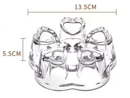 Glass Heat Resistant Coaster - Tea Warmer with Candle Holders
