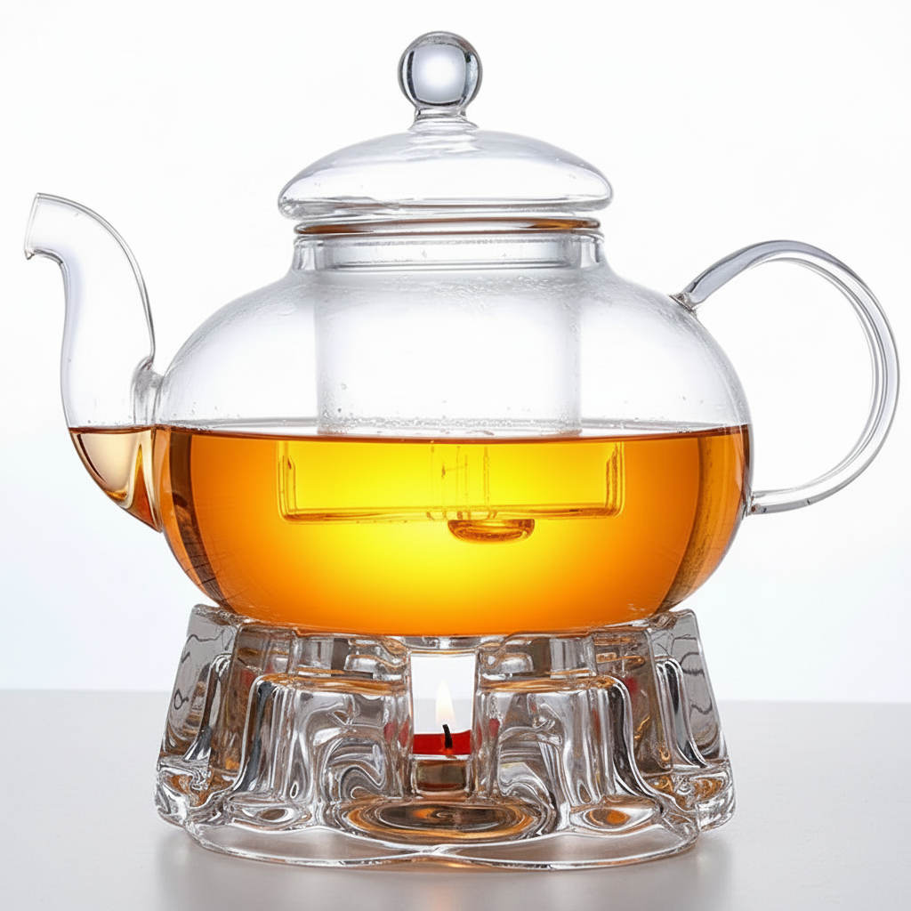Glass Heat Resistant Coaster - Tea Warmer with Candle Holders