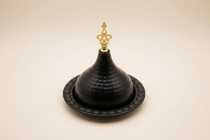 Luxury Black Ramadan Dates Bowl with Lid – Moroccan Style Candy & Date Serving Dish