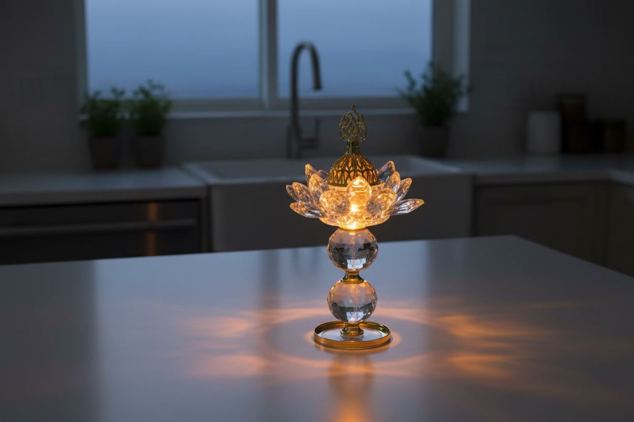 Crystal Incense Burner - Luxury Gold & Glass Bakhoor Holder