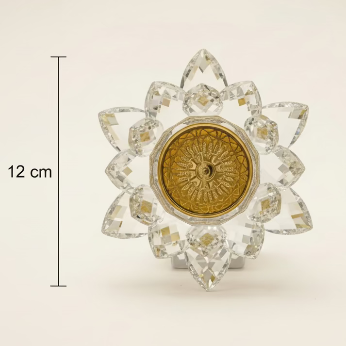Crystal Incense Burner - Luxury Gold & Glass Bakhoor Holder